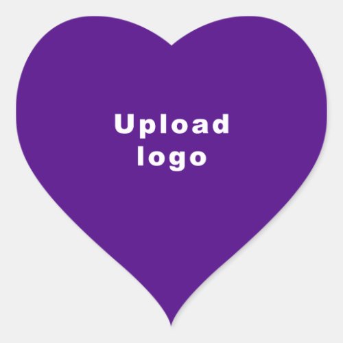 Business Logo on Purple Heart Shape Sticker