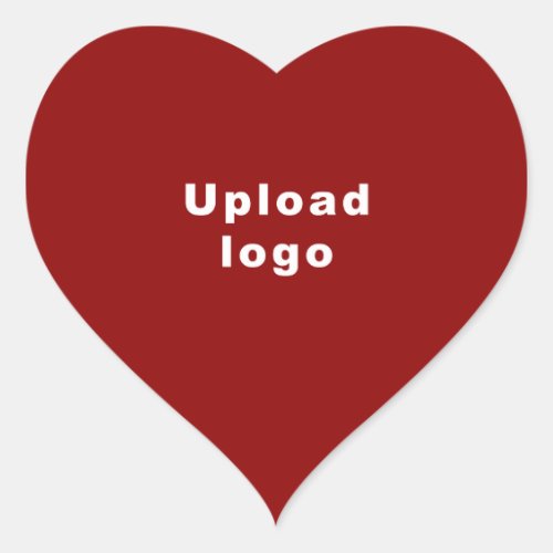 Business Logo on Red Heart Shape Sticker