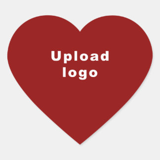 Business Logo on Red Heart Shape Sticker