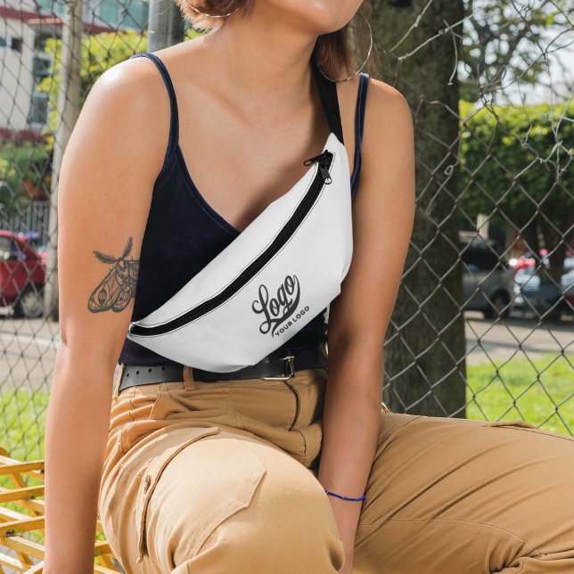Business logo on White, Promotion Crossbody Fanny Pack (Creator Uploaded)