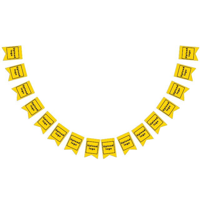 Business Logo on Yellow Swallowtail Bunting Banner (All)