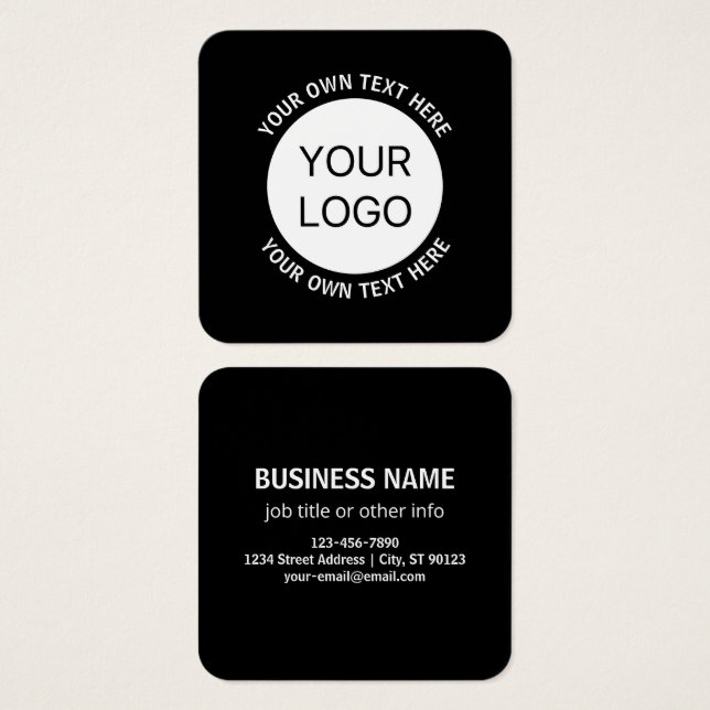 Business Logo or Any Image & Editable Text (Front & Back)