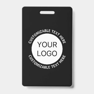 Business Logo or Any Image & Editable Text Badge