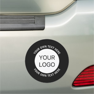 Business Logo or Any Image & Editable Text Car Magnet