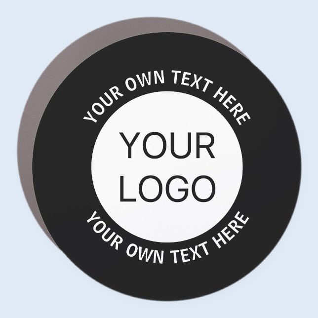 Business Logo or Any Image & Editable Text Car Magnet (Creator Uploaded)