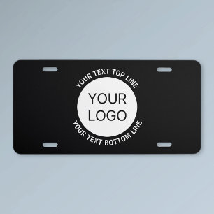 Business Logo or Any Image & Editable Text License Plate