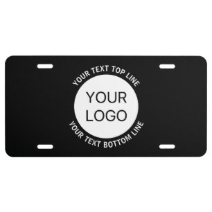 Business Logo or Any Image & Editable Text License Plate