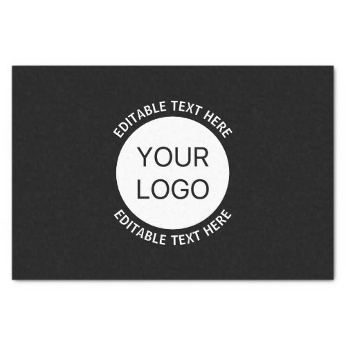 Business Logo or Any Image  Editable Text Tissue Paper