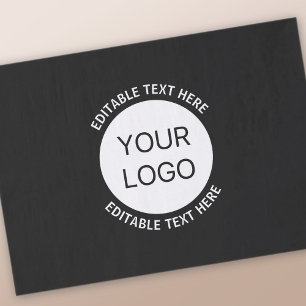 Business Logo or Any Image & Editable Text Tissue Paper