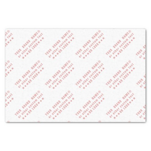 Business logo or blush pink text Company custom Tissue Paper