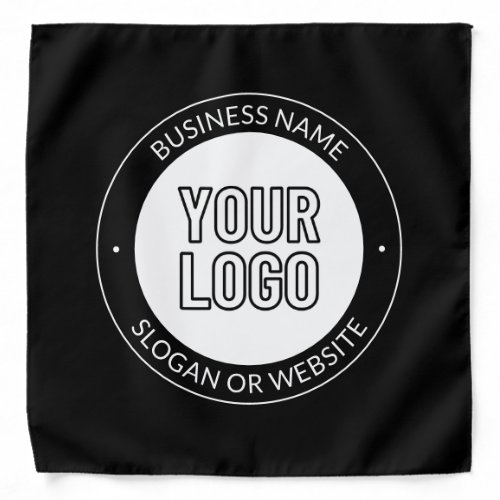 Business Logo or Design  Editable Text Template Bandana