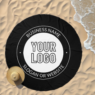Business Logo or Design & Editable Text Template Beach Towel