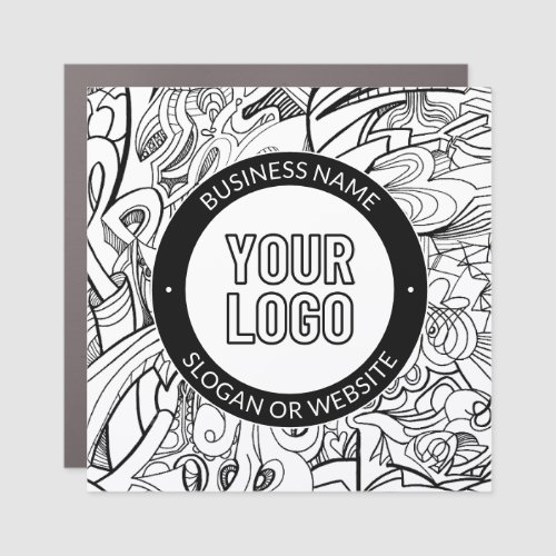 Business Logo or Design  Editable Text Template Car Magnet