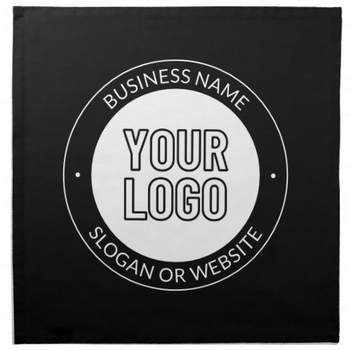 Business Logo or Design  Editable Text Template Cloth Napkin