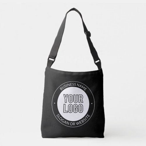 Business Logo or Design  Editable Text Template Crossbody Bag