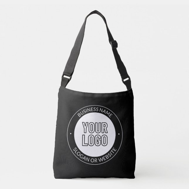 Business Logo or Design & Editable Text Template Crossbody Bag (Front)