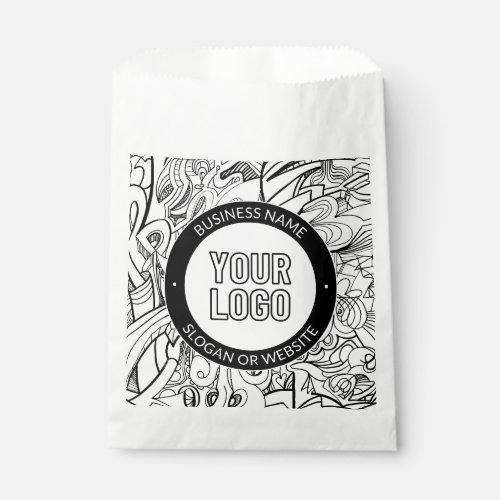 Business Logo or Design  Editable Text Template Favor Bag