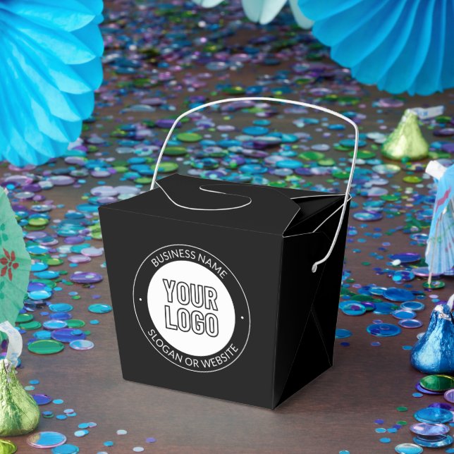 Business Logo or Design & Editable Text Template Favor Boxes (Party)