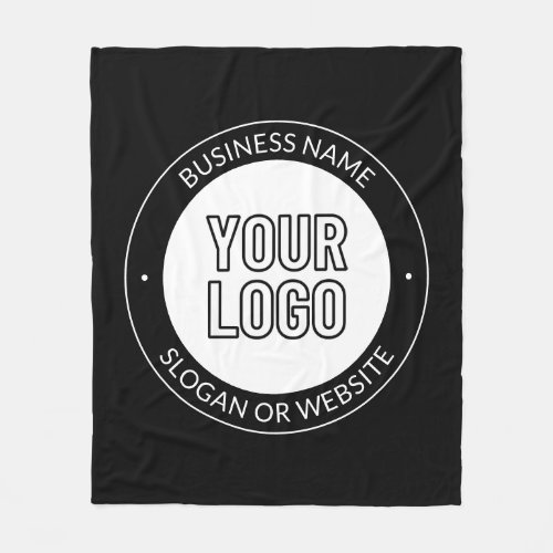 Business Logo or Design  Editable Text Template Fleece Blanket