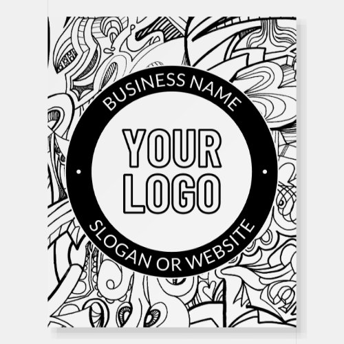 Business Logo or Design  Editable Text Template Foam Board