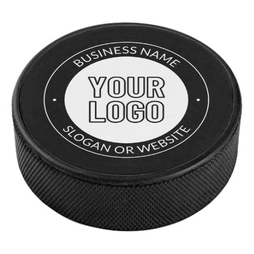 Business Logo or Design  Editable Text Template Hockey Puck