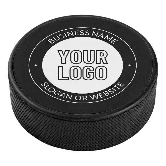 Business Logo or Design & Editable Text Template Hockey Puck (3/4)