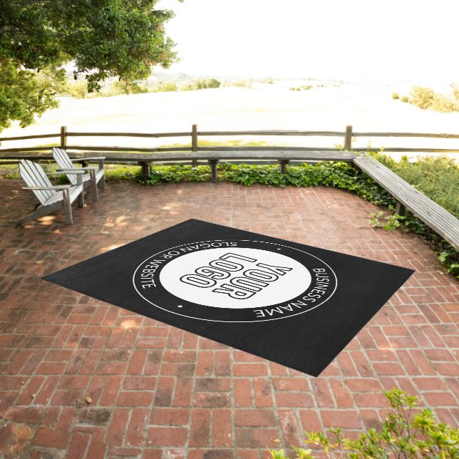Business Logo or Design & Editable Text Template Outdoor Rug (Insitu (Outdoor 3))