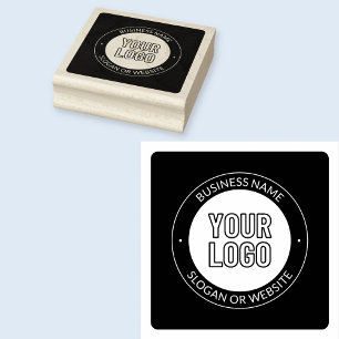 Business Logo or Design & Editable Text Template Rubber Stamp