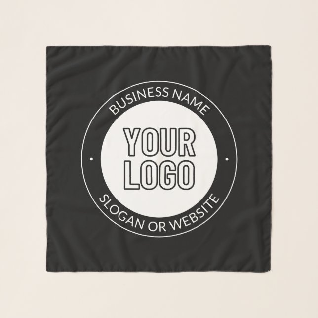 Business Logo or Design & Editable Text Template Scarf (Front)