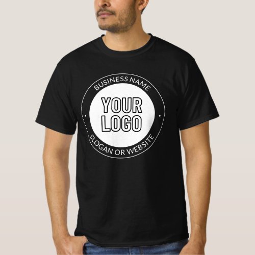 Business Logo or Design  Editable Text Template T_Shirt