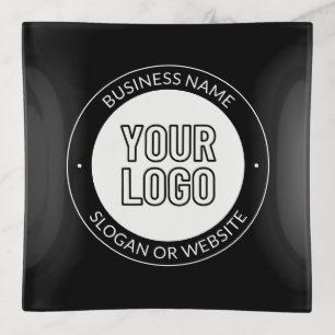 Business Logo or Design & Editable Text Template Trinket Tray