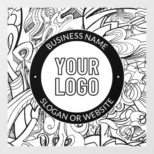Business Logo or Design  Editable Text Template Wall Decal