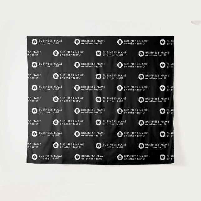 Business Logo or Icon +Name Company Black Backdrop (Front (Horizontal))