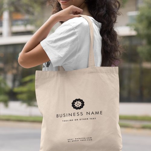 Business Logo or Icon  Name Company brand Minimal Tote Bag
