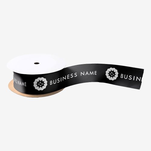Business Logo or Icon  Name Company brand Simple Satin Ribbon
