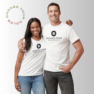 Business Logo or Icon + Name Company Men Women T-Shirt