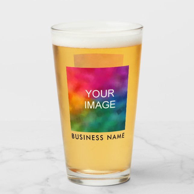 Business Logo Or Image Add Name Text Custom Glass (Back Filled)