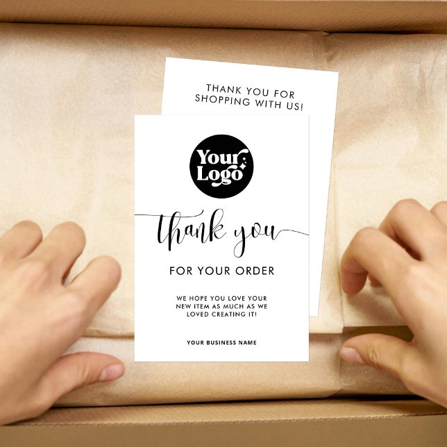 Business Logo Order Packaging Discount QR Code Thank You Card (Creator Uploaded)