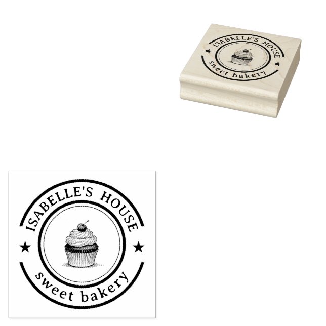 Business Logo | Personalized Homemade Logo Custom Rubber Stamp (Stamped)
