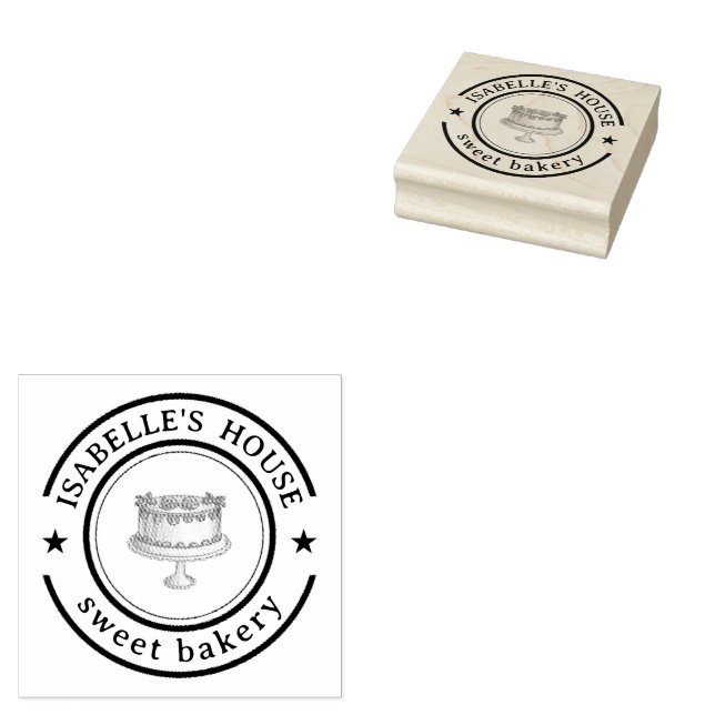 Business Logo | Personalized Homemade Logo Custom Rubber Stamp (Stamped)