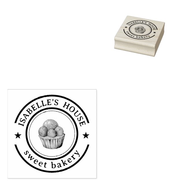Business Logo | Personalized Homemade Logo Custom Rubber Stamp (Stamped)
