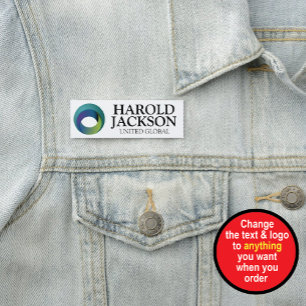 Business Logo Personalized Name Tag