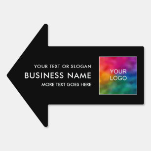 Business Logo Personalized Template Arrow Yard Sign