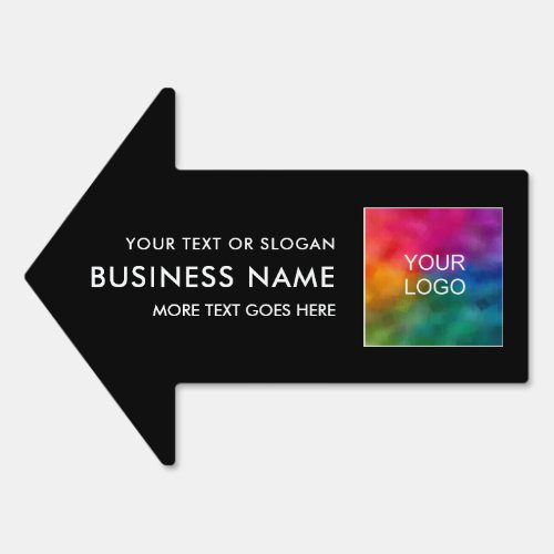 Business Logo Personalized Template Arrow Yard Sign