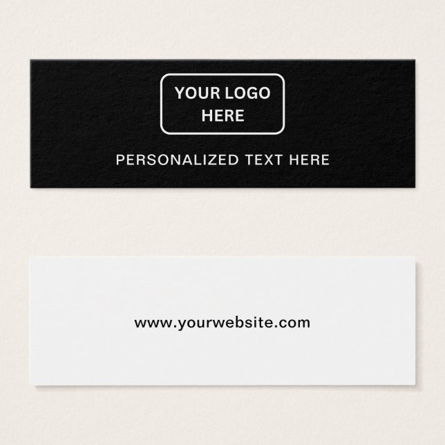 Business Logo Personalized Text Label Hang Tag (Front & Back)