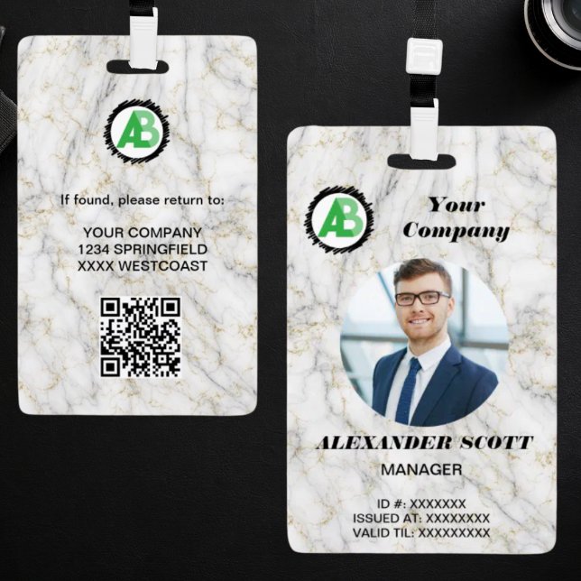  Business  Logo Personnel staff employee  qr Code Badge (Creator Uploaded)