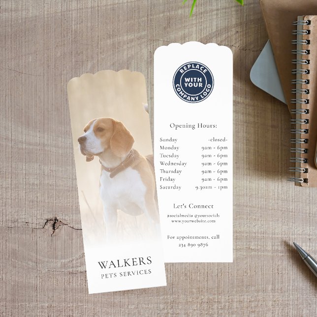 Business Logo Pet Services Photo Opening Hours Bookmarks (Business Logo Pet Services Photo Opening Hours Bookmarks)