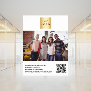 Business logo photo QR-code Poster