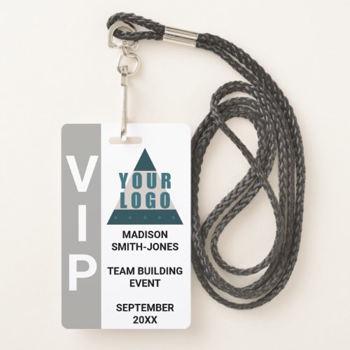 Business Logo Photo Team Building Gifts VIP Badge