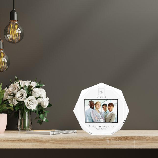 Business logo photo thank you acrylic award (Creator Uploaded)